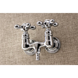 Aqua Vintage AE38T1 Two-Handle 2-Hole Tub Wall Mount Clawfoot Tub Faucet, Polished Chrome