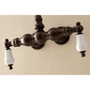 Aqua Vintage AE3T5 Two-Handle 2-Hole Tub Wall Mount Clawfoot Tub Faucet, Oil Rubbed Bronze