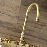 Aqua Vintage AE3T7 Two-Handle 2-Hole Tub Wall Mount Clawfoot Tub Faucet, Brushed Brass