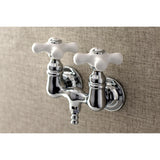 Aqua Vintage AE40T1 Two-Handle 2-Hole Tub Wall Mount Clawfoot Tub Faucet, Polished Chrome