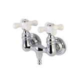 Aqua Vintage AE40T1 Two-Handle 2-Hole Tub Wall Mount Clawfoot Tub Faucet, Polished Chrome