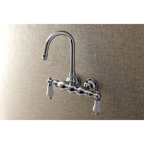 Aqua Vintage AE4T1 Two-Handle 2-Hole Tub Wall Mount Clawfoot Tub Faucet, Polished Chrome