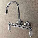 Aqua Vintage AE4T1 Two-Handle 2-Hole Tub Wall Mount Clawfoot Tub Faucet, Polished Chrome