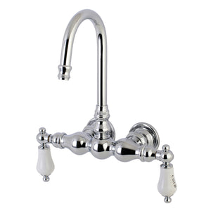 Aqua Vintage AE4T1 Two-Handle 2-Hole Tub Wall Mount Clawfoot Tub Faucet, Polished Chrome
