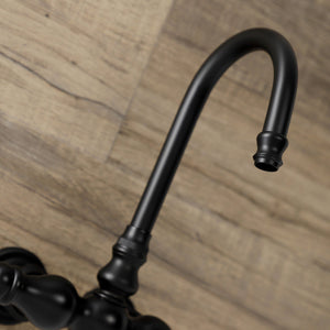 Aqua Vintage AE5T0 Two-Handle 2-Hole Tub Wall Mount Clawfoot Tub Faucet, Matte Black