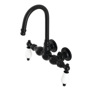 Aqua Vintage AE5T0 Two-Handle 2-Hole Tub Wall Mount Clawfoot Tub Faucet, Matte Black