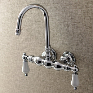 Aqua Vintage AE6T1 Two-Handle 2-Hole Tub Wall Mount Clawfoot Tub Faucet, Polished Chrome