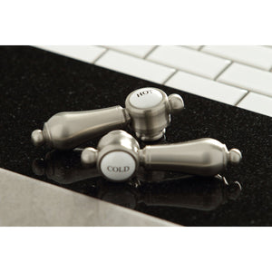 Heirloom AE7T8BAL Three-Handle 2-Hole Tub Wall Mount Clawfoot Tub Faucet with Hand Shower, Brushed Nickel