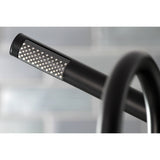 Concord AE8100DL Three-Handle 2-Hole Deck Mount Clawfoot Tub Faucet with Hand Shower, Matte Black