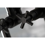 Concord AE8100DX Three-Handle 2-Hole Deck Mount Clawfoot Tub Faucet with Hand Shower, Matte Black