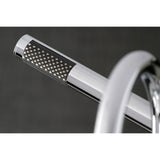 Concord AE8101DL Three-Handle 2-Hole Deck Mount Clawfoot Tub Faucet with Hand Shower, Polished Chrome