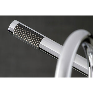 Concord AE8101DL Three-Handle 2-Hole Deck Mount Clawfoot Tub Faucet with Hand Shower, Polished Chrome