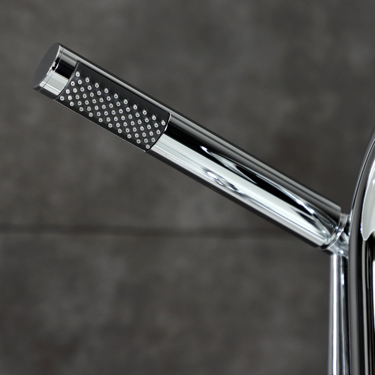 Webb AE8101RKX Three-Handle 2-Hole Deck Mount Clawfoot Tub Faucet with Knurled Handle and Hand Shower, Polished Chrome