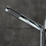 Webb AE8101RKX Three-Handle 2-Hole Deck Mount Clawfoot Tub Faucet with Knurled Handle and Hand Shower, Polished Chrome