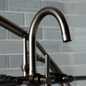 Kaiser AE8105DKL Three-Handle 2-Hole Deck Mount Clawfoot Tub Faucet with Hand Shower, Oil Rubbed Bronze