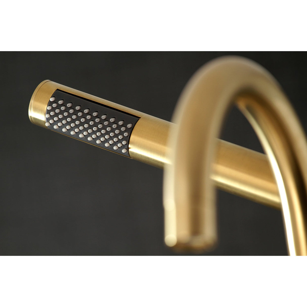 Concord AE8107DX Three-Handle 2-Hole Deck Mount Clawfoot Tub Faucet with Hand Shower, Brushed Brass