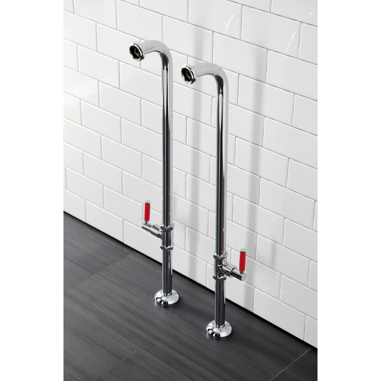 Concord AE810S1DKL Freestanding Tub Supply Line, Polished Chrome