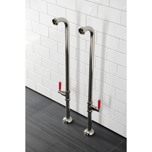 Concord AE810S6DKL Freestanding Tub Supply Line, Polished Nickel