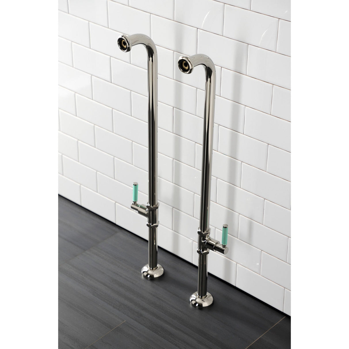 Concord AE810S6DKL Freestanding Tub Supply Line, Polished Nickel