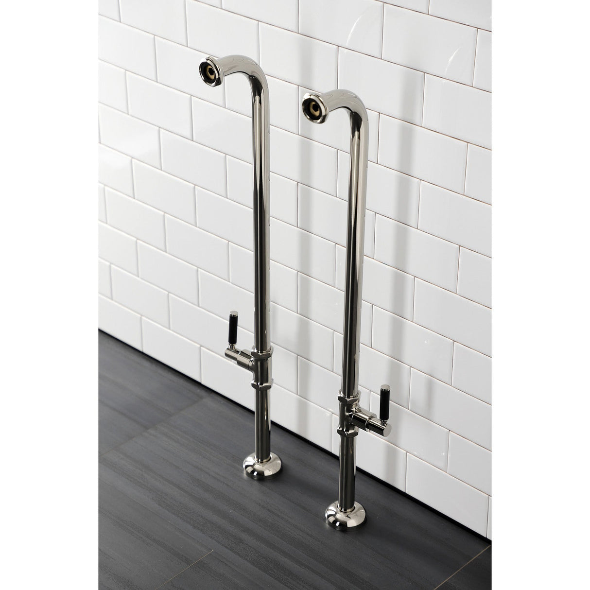 Concord AE810S6DKL Freestanding Tub Supply Line, Polished Nickel