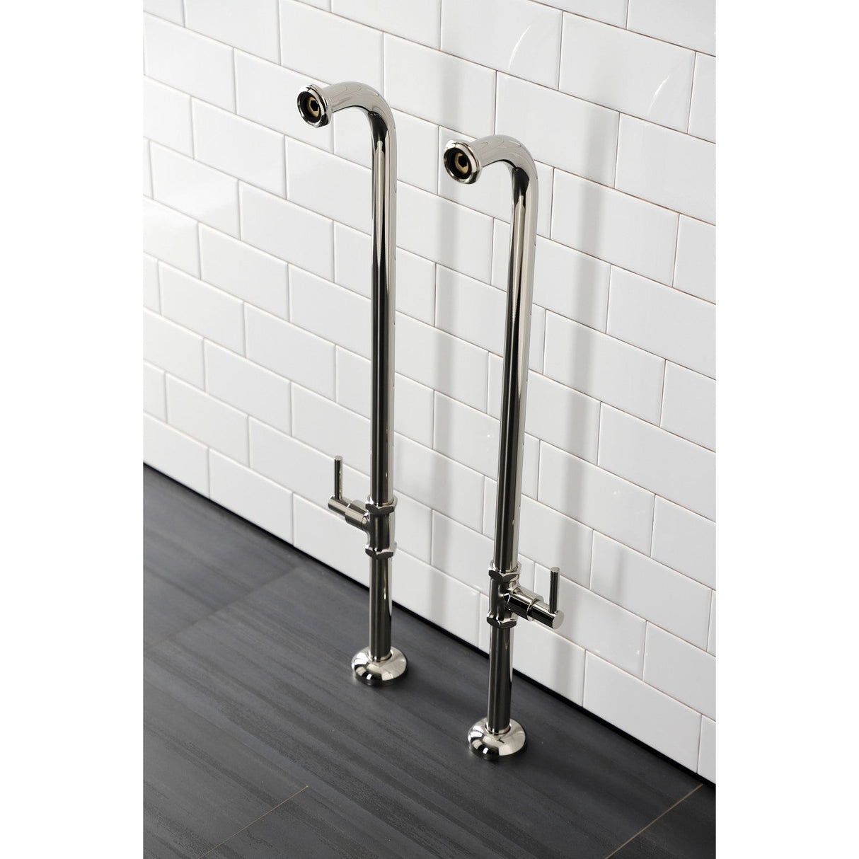 Concord AE810S6DL Freestanding Tub Supply Line, Polished Nickel