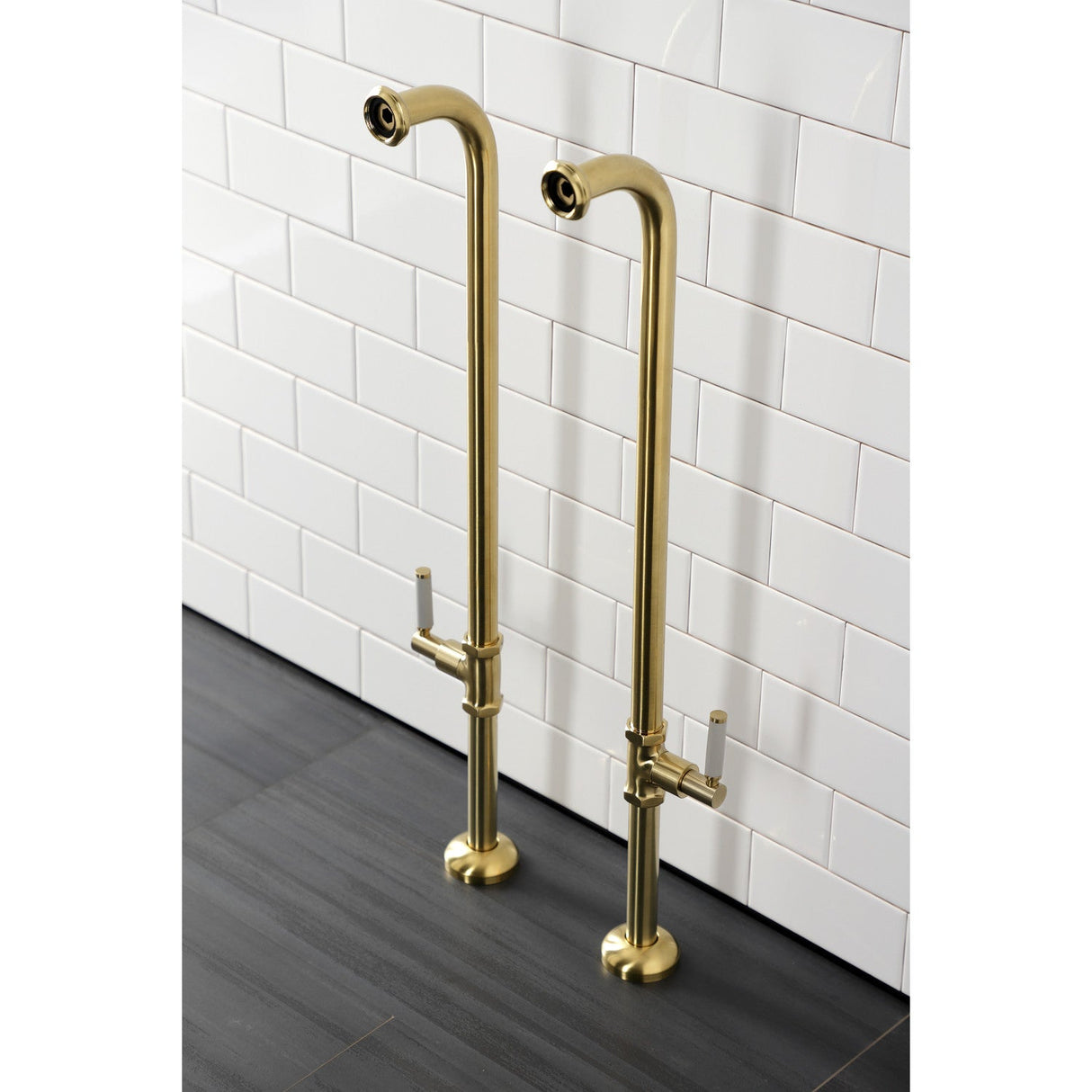 Concord AE810S7DKL Freestanding Tub Supply Line, Brushed Brass