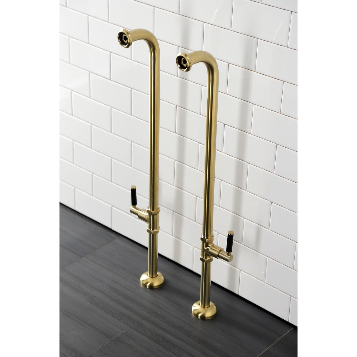 Concord AE810S7DKL Freestanding Tub Supply Line, Brushed Brass