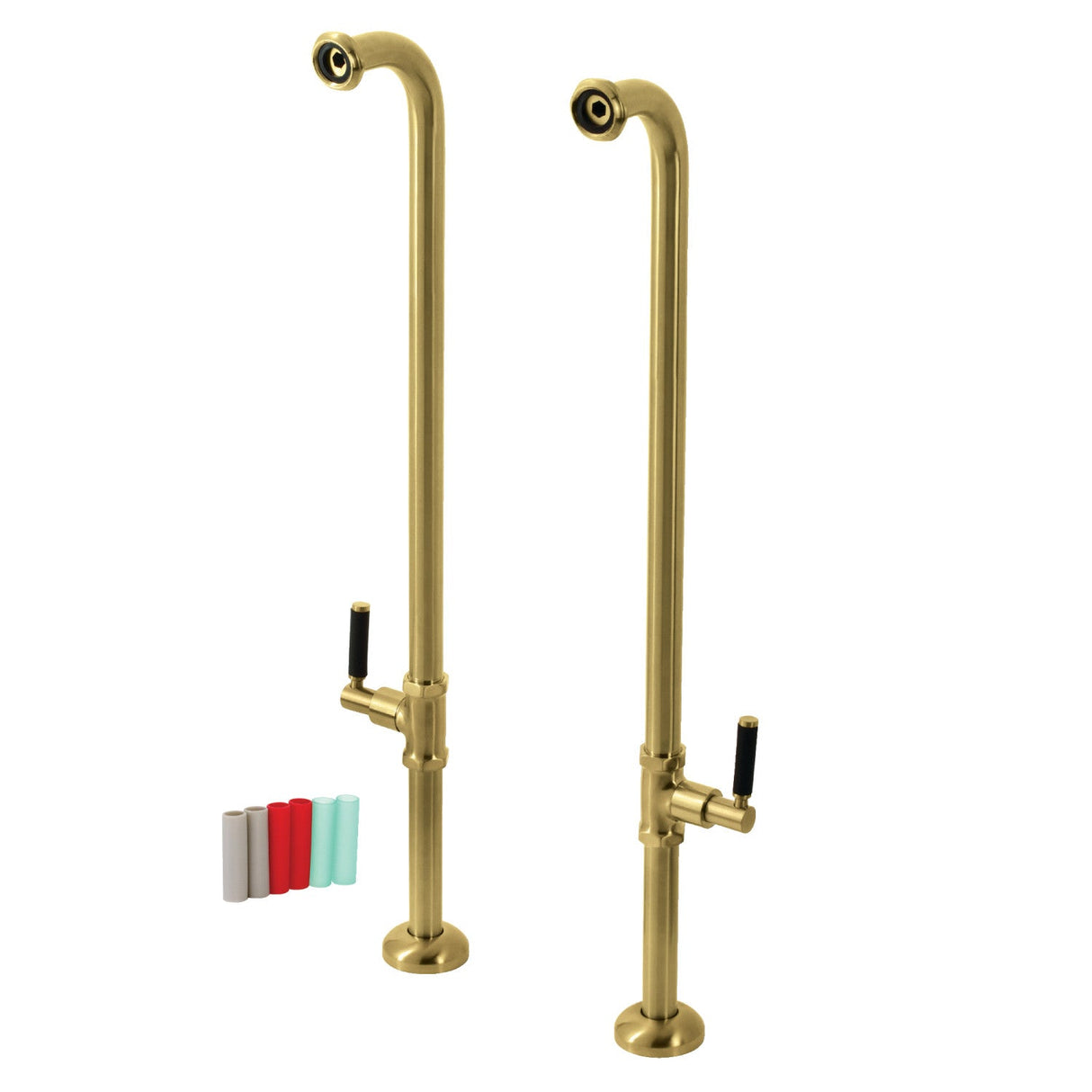 Concord AE810S7DKL Freestanding Tub Supply Line, Brushed Brass
