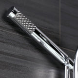 Belknap AE8151RX Three-Handle 2-Hole Tub Wall Mount Clawfoot Tub Faucet with Hand Shower, Polished Chrome