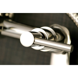 Concord AE8156DL Three-Handle 2-Hole Tub Wall Mount Clawfoot Tub Faucet with Hand Shower, Polished Nickel