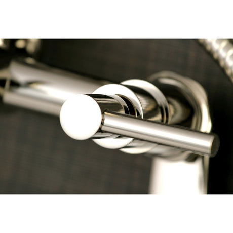 Concord AE8156DL Three-Handle 2-Hole Tub Wall Mount Clawfoot Tub Faucet with Hand Shower, Polished Nickel
