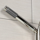 Belknap AE8156RX Three-Handle 2-Hole Tub Wall Mount Clawfoot Tub Faucet with Hand Shower, Polished Nickel