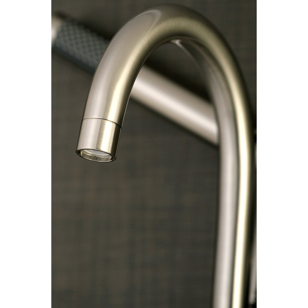Concord AE8158DL Three-Handle 2-Hole Tub Wall Mount Clawfoot Tub Faucet with Hand Shower, Brushed Nickel
