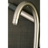 Concord AE8158DL Three-Handle 2-Hole Tub Wall Mount Clawfoot Tub Faucet with Hand Shower, Brushed Nickel