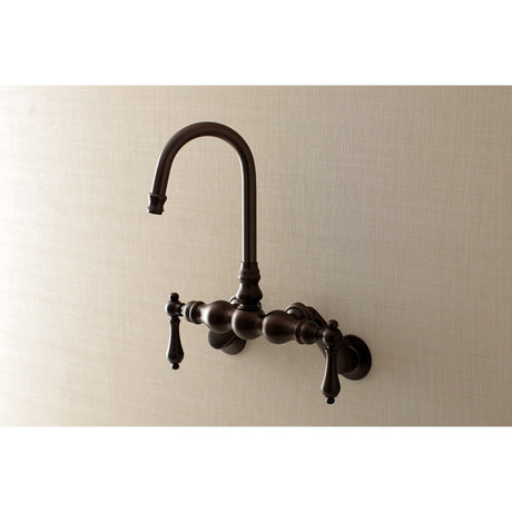 Aqua Vintage AE81T5 Two-Handle 2-Hole Tub Wall Mount Clawfoot Tub Faucet, Oil Rubbed Bronze