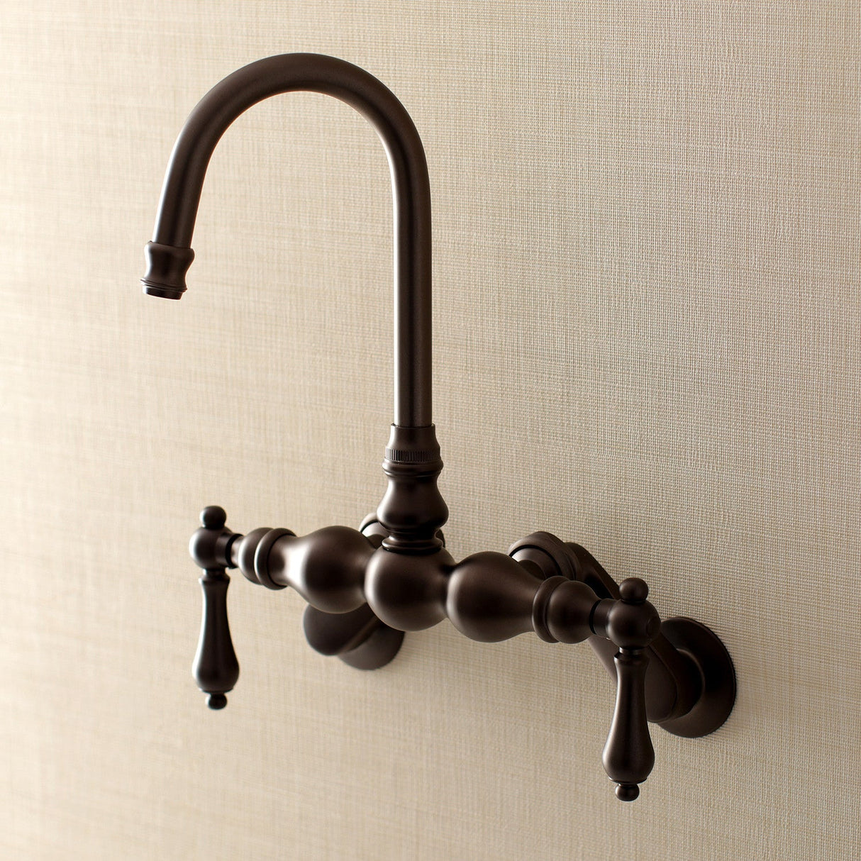 Aqua Vintage AE81T5 Two-Handle 2-Hole Tub Wall Mount Clawfoot Tub Faucet, Oil Rubbed Bronze