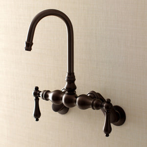 Aqua Vintage AE81T5 Two-Handle 2-Hole Tub Wall Mount Clawfoot Tub Faucet, Oil Rubbed Bronze