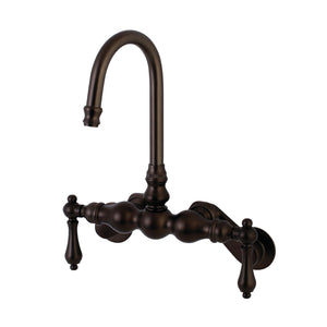 Aqua Vintage AE81T5 Two-Handle 2-Hole Tub Wall Mount Clawfoot Tub Faucet, Oil Rubbed Bronze