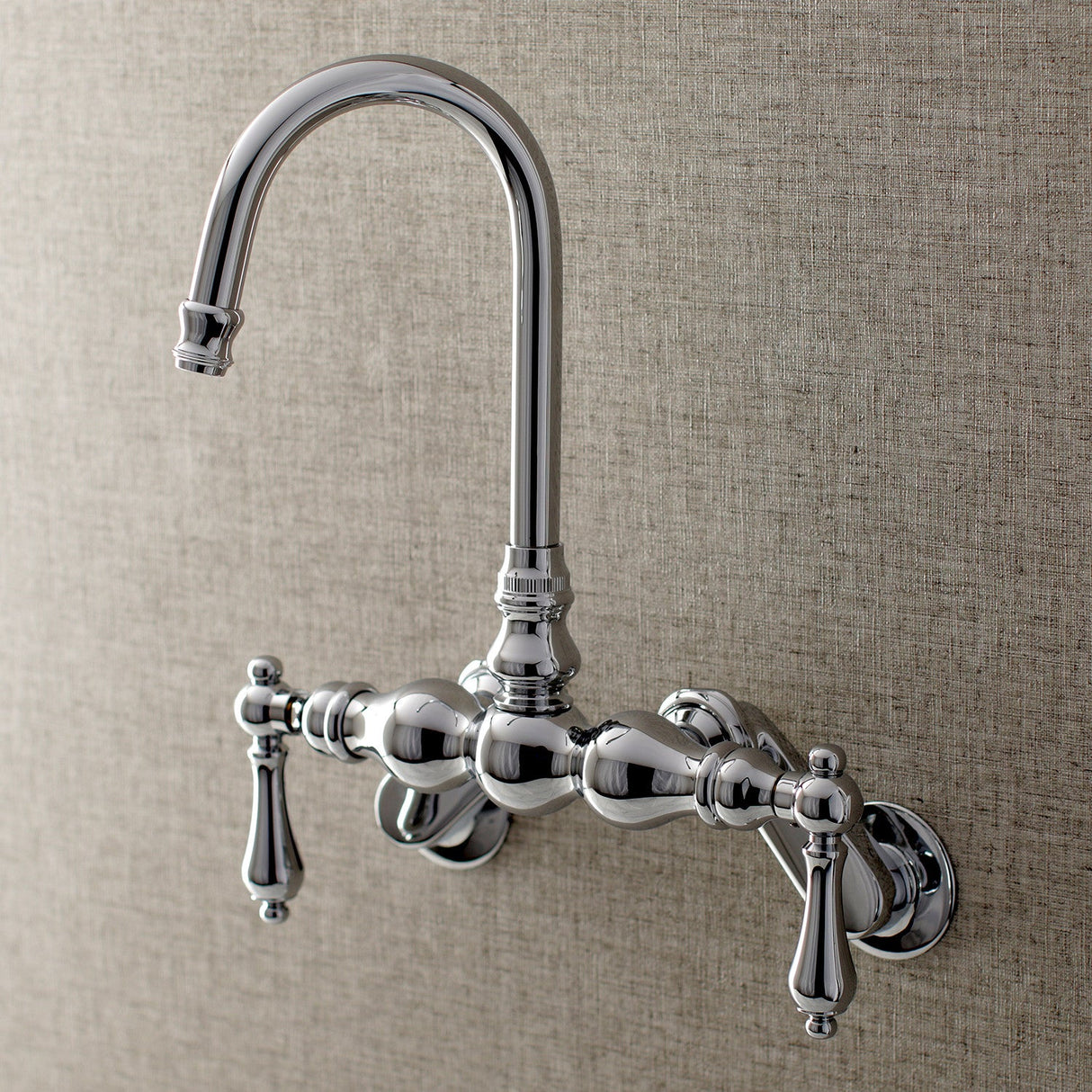 Aqua Vintage AE82T1 Two-Handle 2-Hole Tub Wall Mount Clawfoot Tub Faucet, Polished Chrome