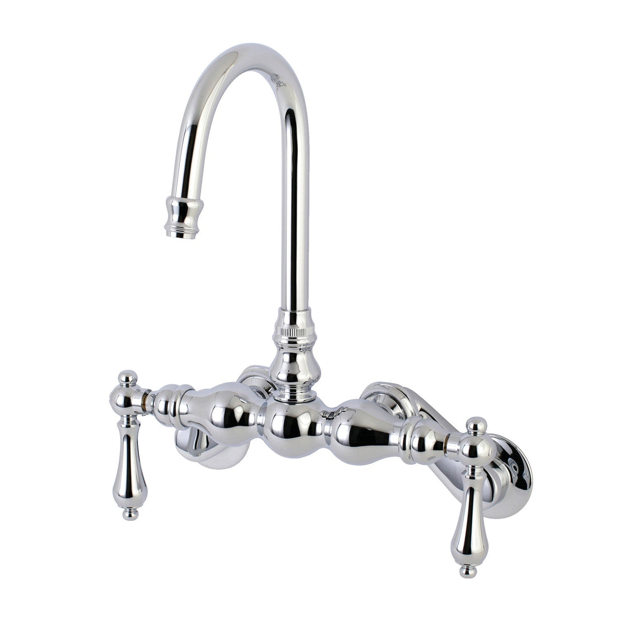 Aqua Vintage AE82T1 Two-Handle 2-Hole Tub Wall Mount Clawfoot Tub Faucet, Polished Chrome
