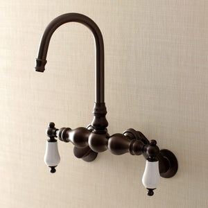 Aqua Vintage AE83T5 Two-Handle 2-Hole Tub Wall Mount Clawfoot Tub Faucet, Oil Rubbed Bronze