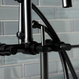 Concord AE8400DL Deck Mount Clawfoot Tub Faucet, Matte Black