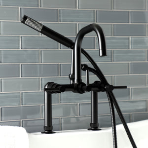 Concord AE8400DL Deck Mount Clawfoot Tub Faucet, Matte Black