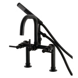 Concord AE8400DL Deck Mount Clawfoot Tub Faucet, Matte Black