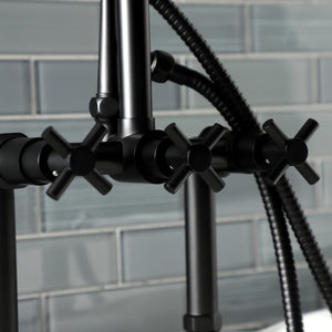 Concord AE8400DX Deck Mount Clawfoot Tub Faucet, Matte Black