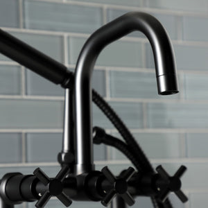 Concord AE8400DX Deck Mount Clawfoot Tub Faucet, Matte Black