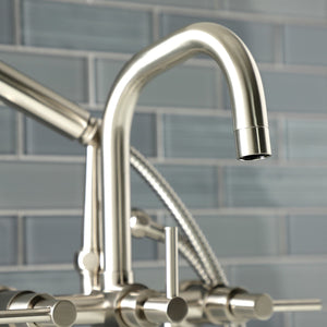 Concord AE8408DL Deck Mount Clawfoot Tub Faucet, Brushed Nickel