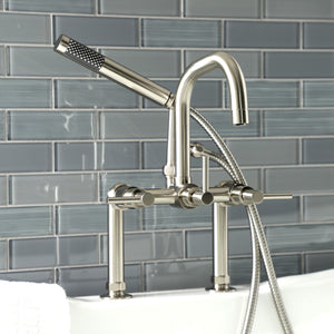 Concord AE8408DL Deck Mount Clawfoot Tub Faucet, Brushed Nickel