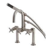 Concord AE8408DX Deck Mount Clawfoot Tub Faucet, Brushed Nickel