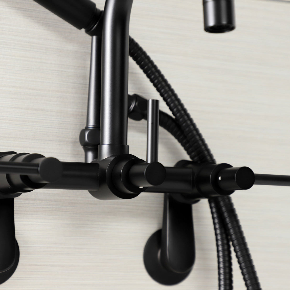 Concord AE8450DL Wall Mount Clawfoot Tub Faucet, Matte Black